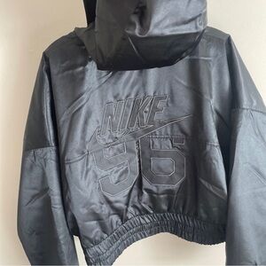 NWT Womens Black Nike Sportswear Satin Circa 96 Oversized Jacket $180 Puffer M